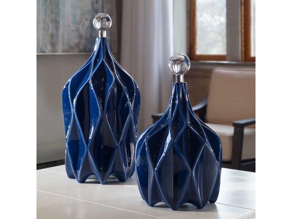 Klara Bottles, Blue, S/2 - image 1