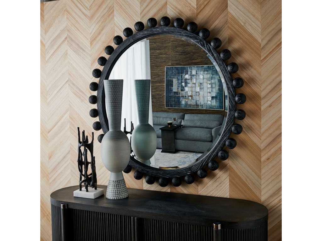 Brianza Round Mirror - 50 Ebony - image 1