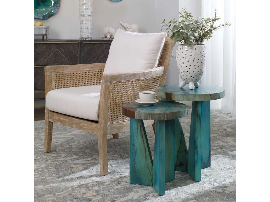 Nadette Nesting Tables, Blue, S/2 - image 4