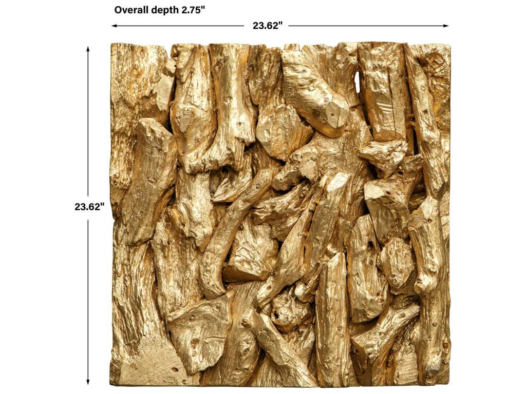 Rio Wood Wall Decor, Gold - image 7