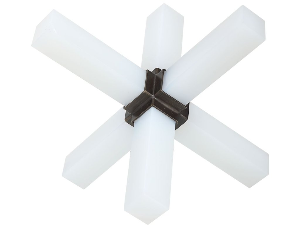 Double Cross Sculpture - Opaline Crystal - main image