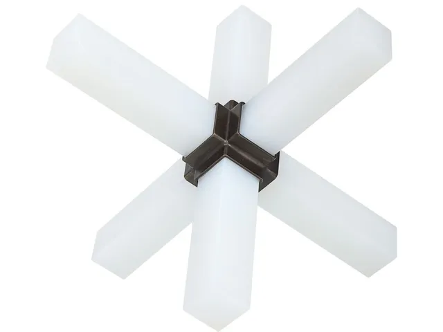 Double Cross Sculpture - Opaline Crystal