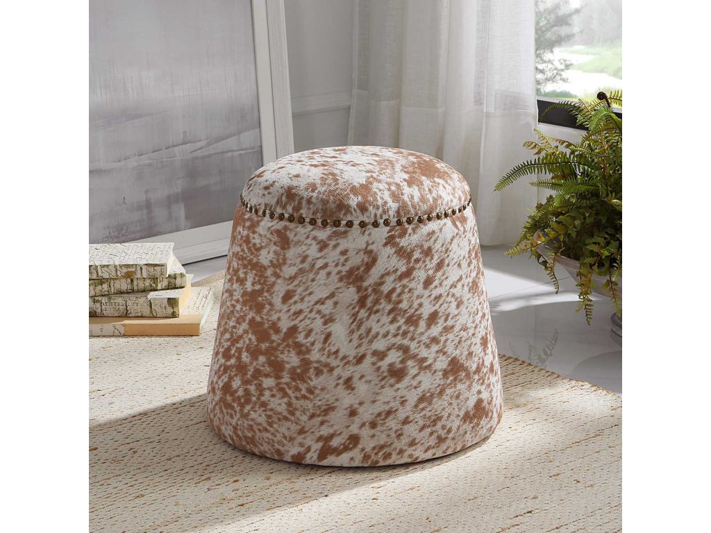 Gumdrop Ottoman, Cow Hide - image 6