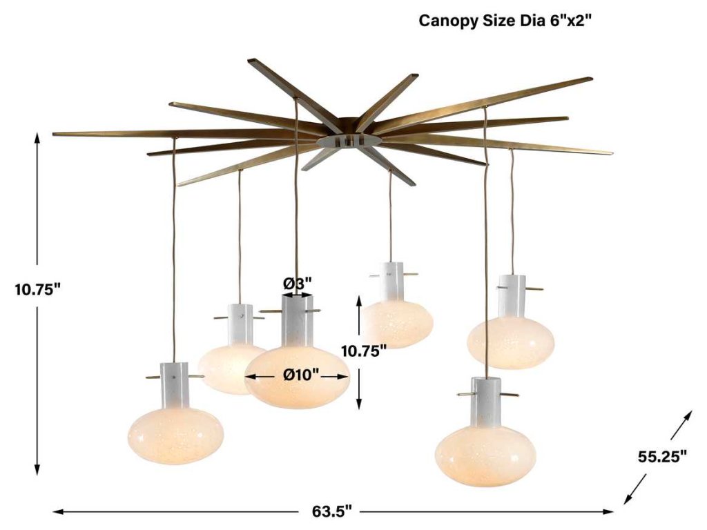 Superstar, 6 Lt Flush Pendant - image 5