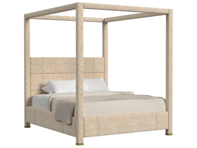 Hibernate Canopy Bed, King -Thatched Butterscotch, 2 Cartons