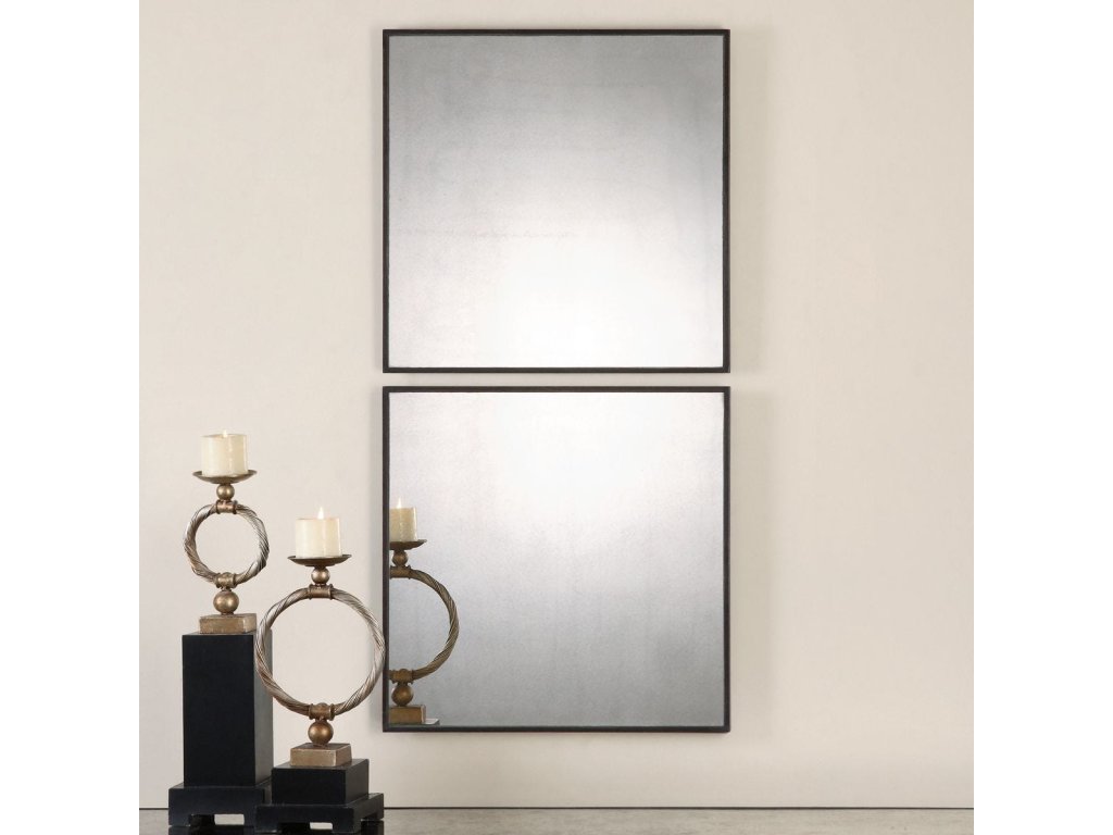 Matty Square Mirrors, S/2 - image 1