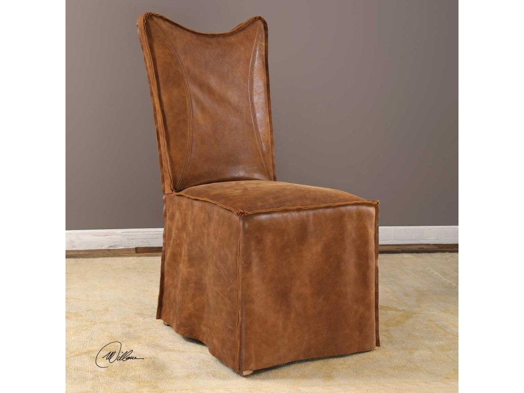 Delroy Armless Chair, Cognac, 2 Per Box, Priced Each - image 6