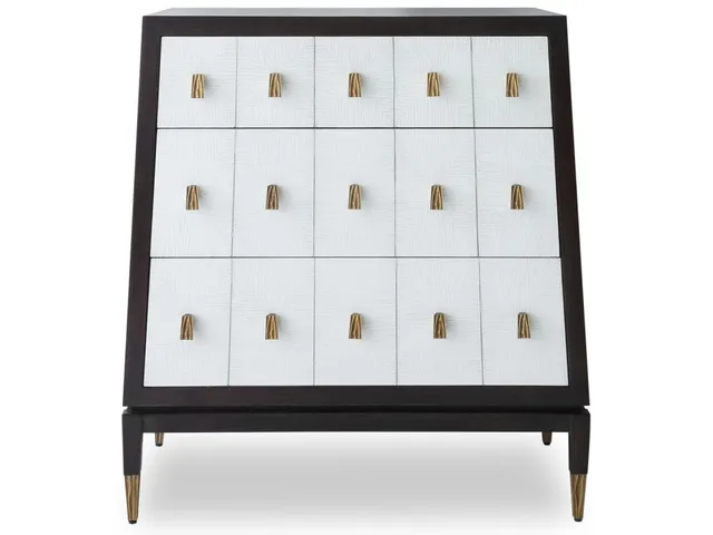 Pyramid Chest - Walnut/White