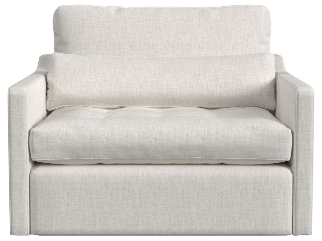 Slope Tufted Swivel Chair-And-A-Half - Lovely Linen Cream - main image