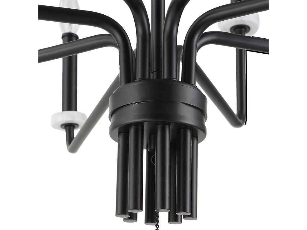 Ebony Elegance, 8 Lt Chandelier - image 6