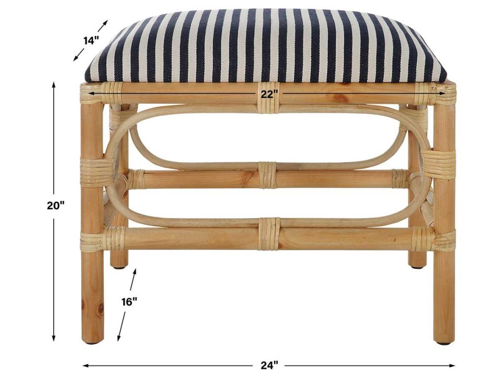 Laguna Small Bench, Striped - image 7