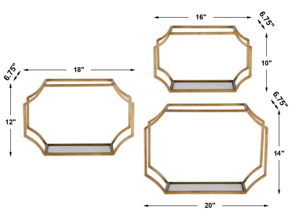 Lindee Wall Shelves, S/3 - image 5