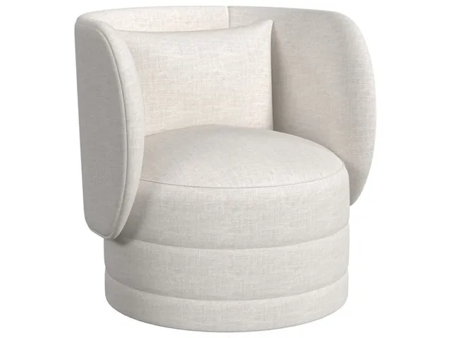 Sanctuary Swivel Chair - Lovely Linen Cream
