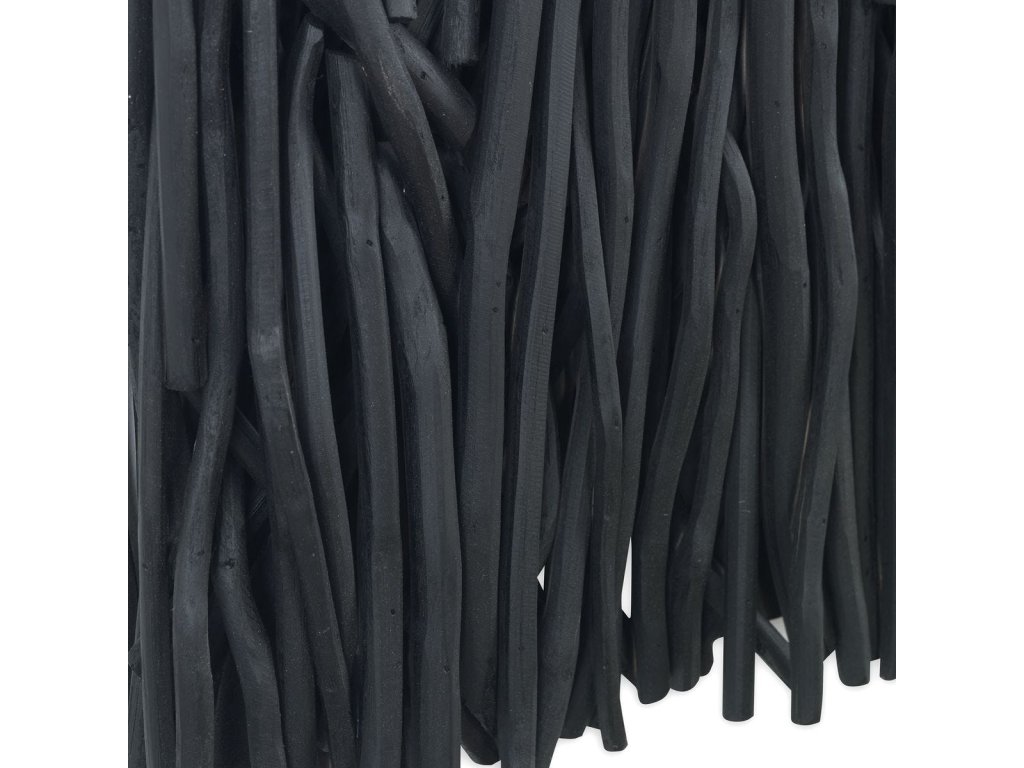 Gathered Teak Square Wood Wall Decor, Black - image 5