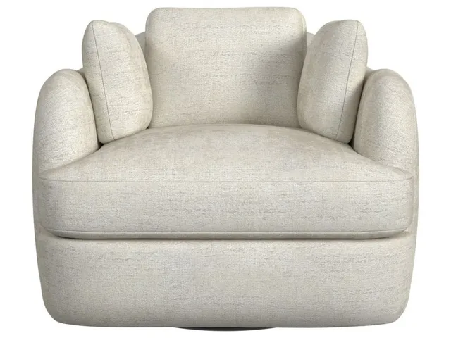 Scoop And A Half Swivel Chair - Splendor Sesame