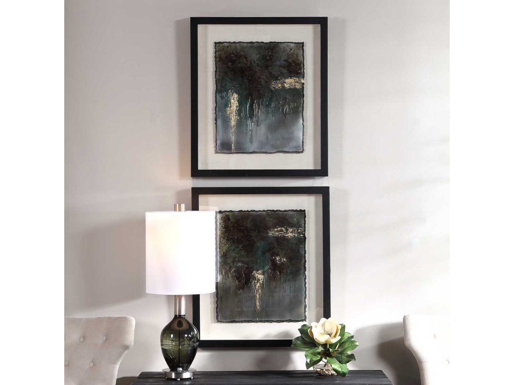 Rustic Patina Framed Prints, S/2 - image 1