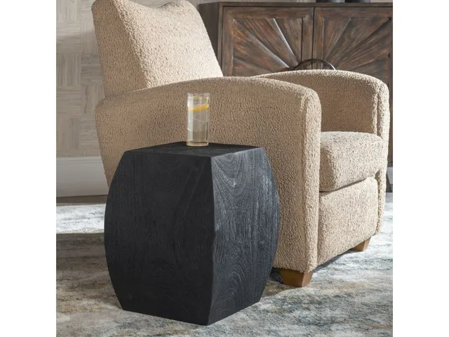 Grove Accent Stool, Black
