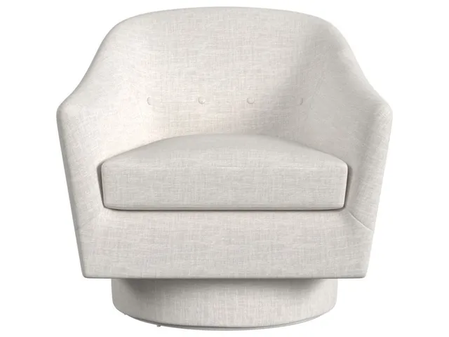 Coupe Swivel Chair - Lovely Linen Cream