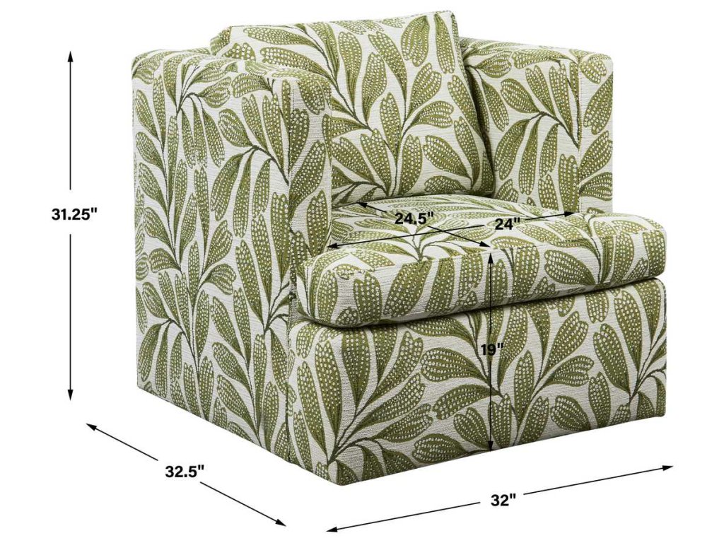 Elevated Swivel Chair - Hedge Green - image 9