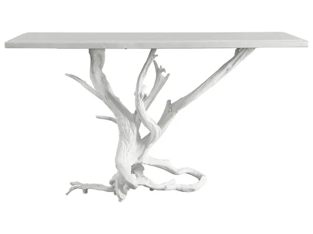 Big Sur Console Table - Matte White, 2 Cartons
