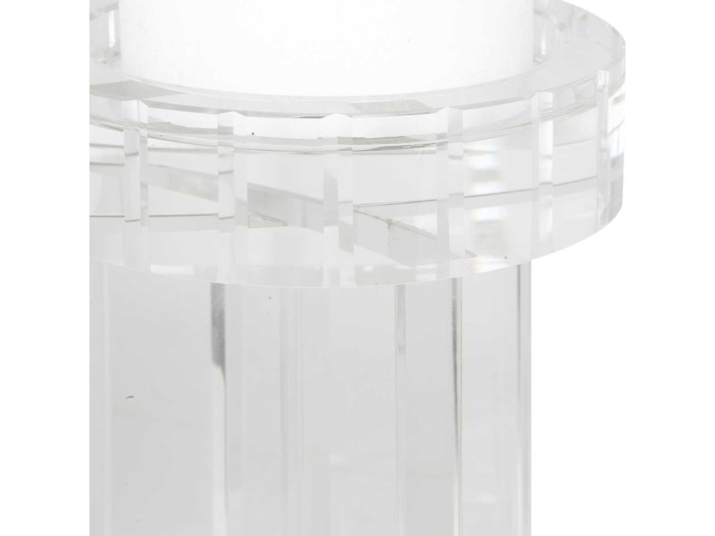Crystal Pillar Candleholders, S/2 - image 2