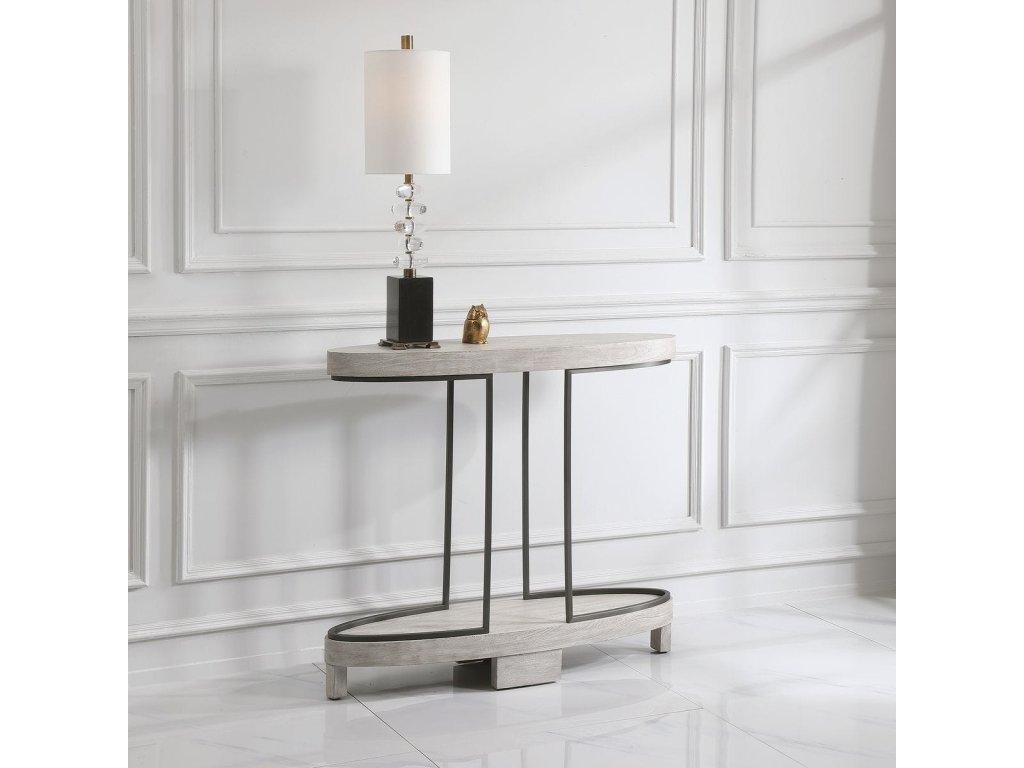 Ovoid Console Table - Scrubbed Elm - image 5