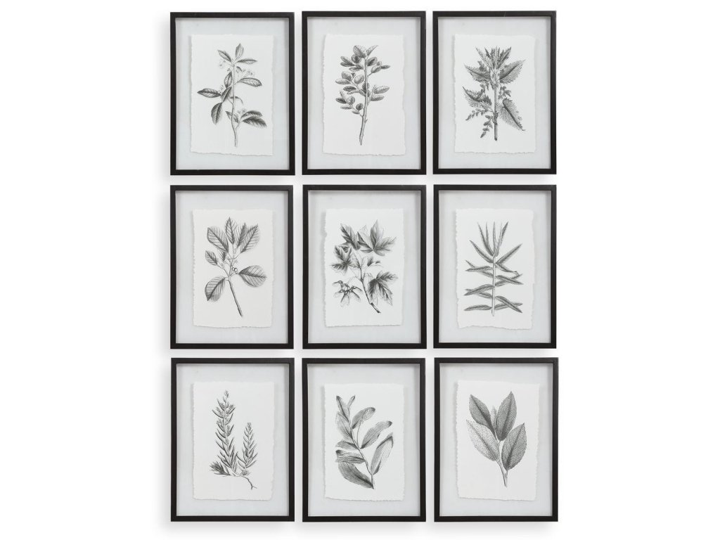Farmhouse Florals Framed Prints, S/9 3 Cartons - main image