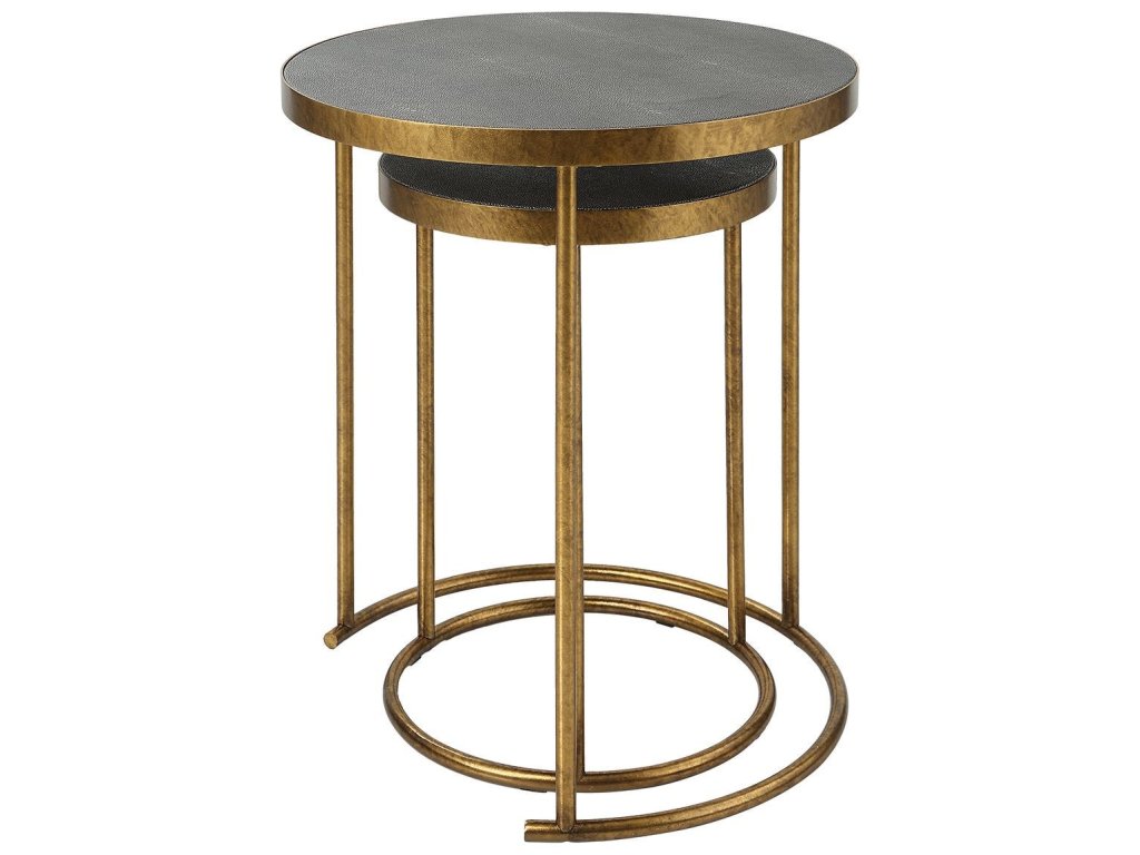 Aragon Nesting Tables, S/2, Gray - image 4