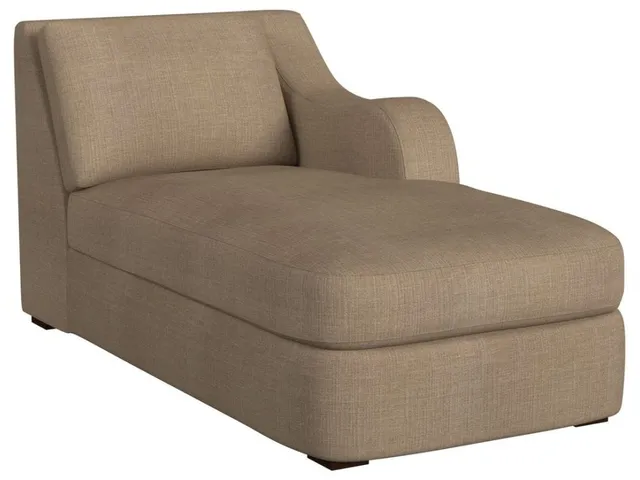Big Wave Chaise, Right Arm Facing - Lush Tawny