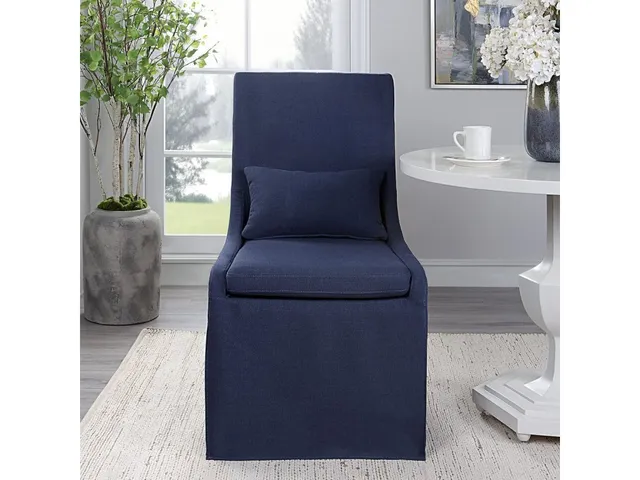 Coley Armless Chair, Denim