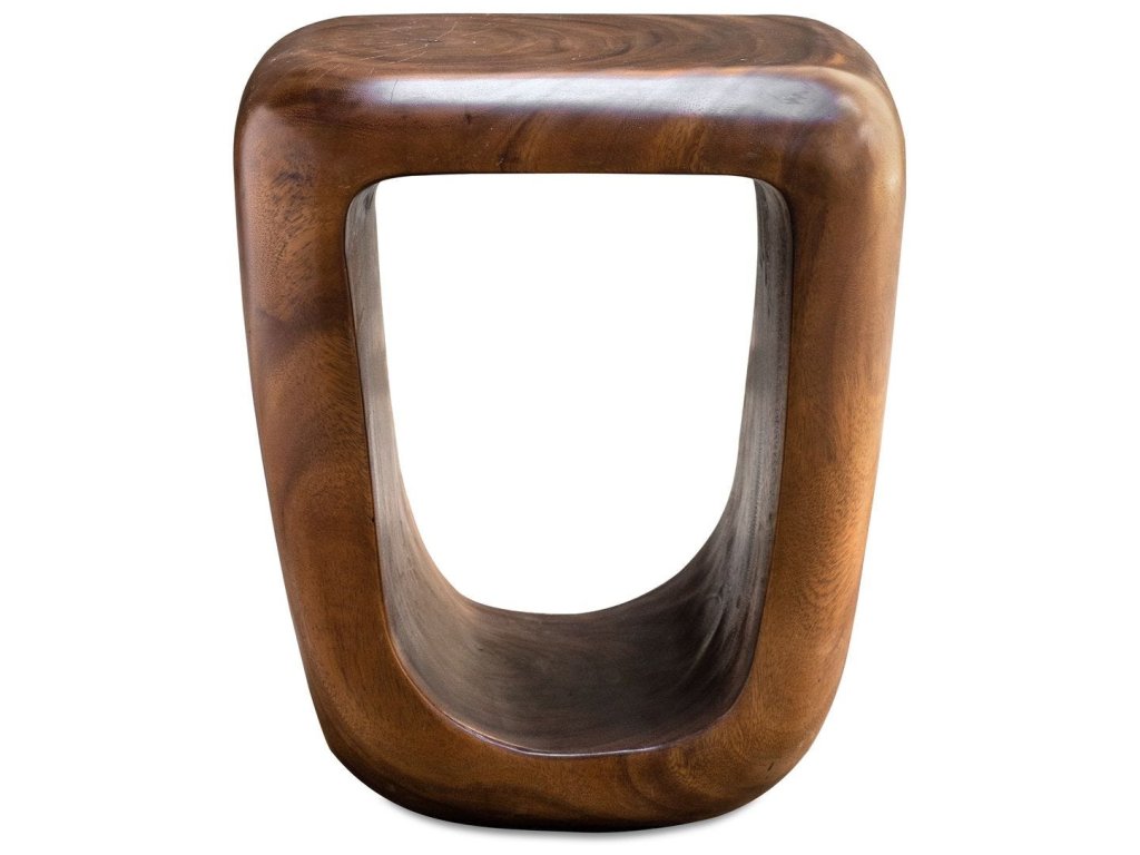 Loophole Accent Stool, Natural Wash - main image