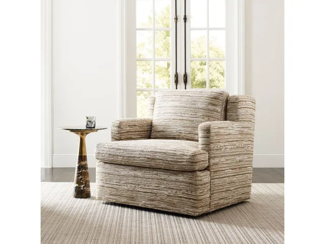 Unwind Swivel Chair - Rag Rug Wheat