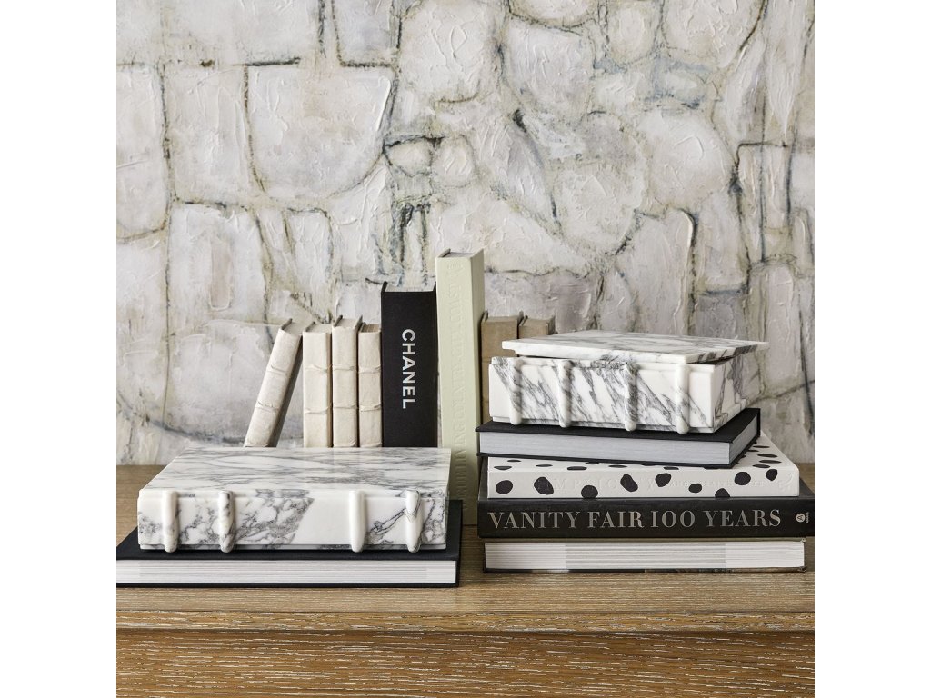 Novel Box - Arabescato Marble Small - image 1