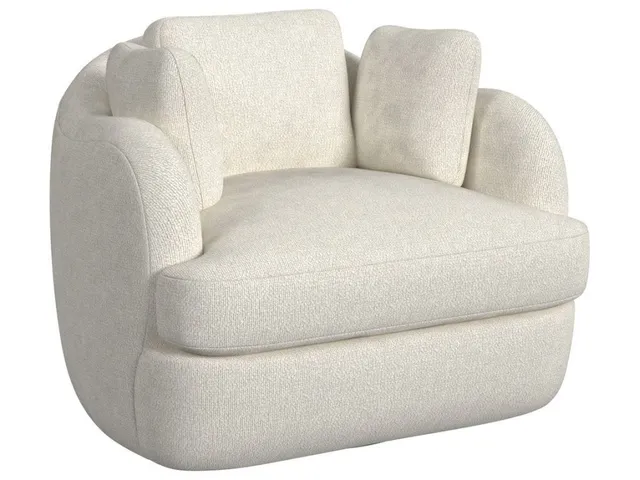 Scoop And A Half Swivel Chair - Field Snow