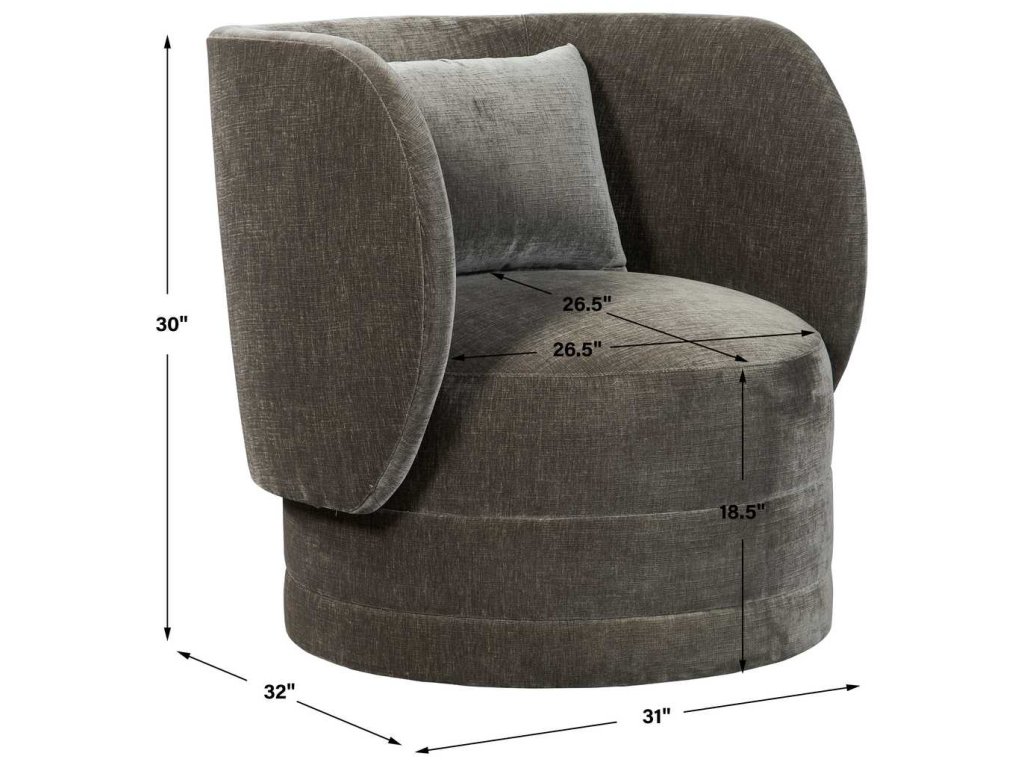 Sanctuary Swivel Chair - Lux Graphite - image 8