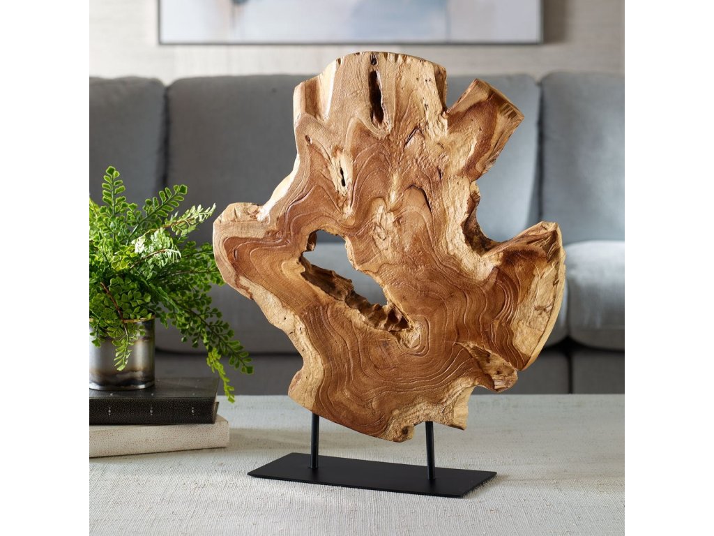 Bahati Wood Sculpture, Natural - image 1