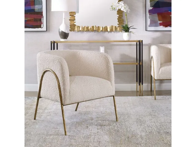 Jacobsen Accent Chair, Natural Shearling