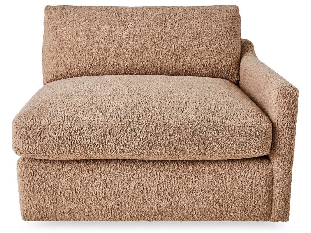 Slope Sofa, Right Arm Facing - Toast Faux Sheepskin - image 7