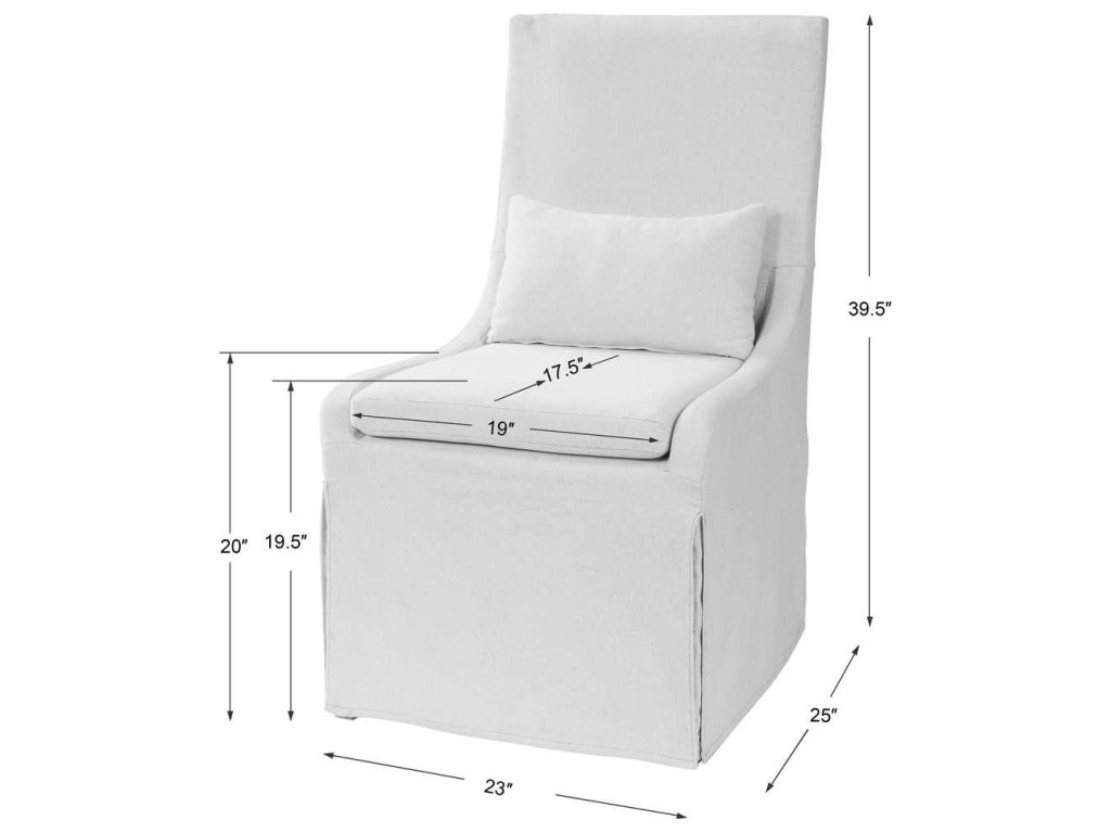 Coley Armless Chair, Linen - image 8