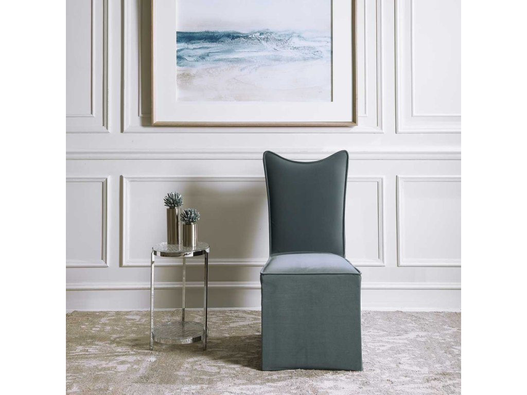 Delroy Armless Chair, Gray, 2 Per Box, Priced Each - image 1