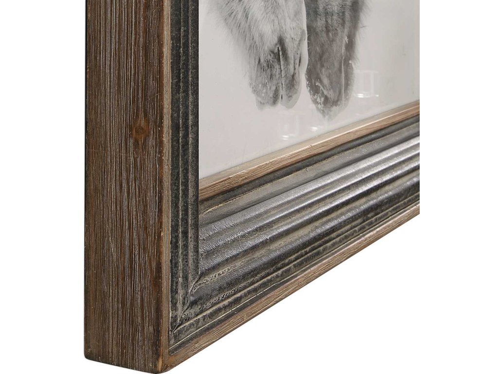 Custom Black And White Horses Framed Print - image 3