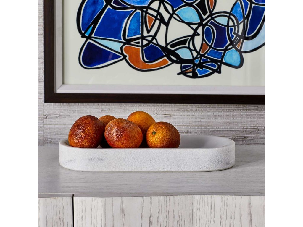 Big Pill Bowl/Tray - White Marble - image 4
