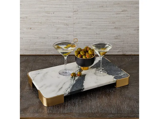 Elevated Tray/Plateau - Panda Marble Medium - Alternative View