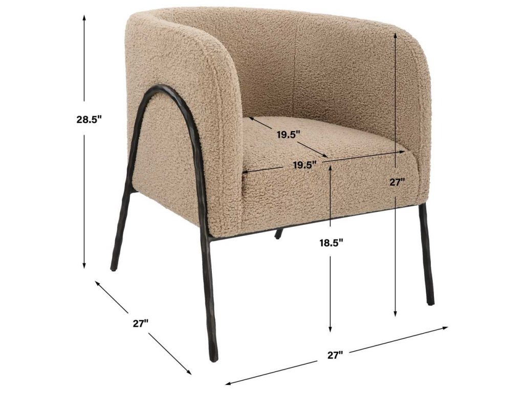 Jacobsen Accent Chair, Latte Shearling - image 5