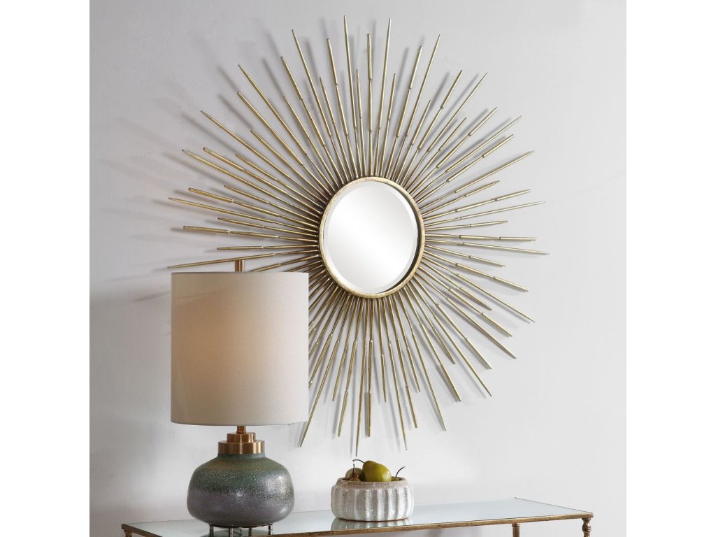 Golden Rays Round Mirror - image 3