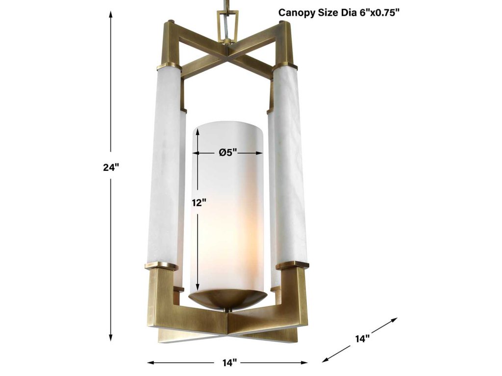 Alabaster Temple, 1 Lt Pendant - image 7