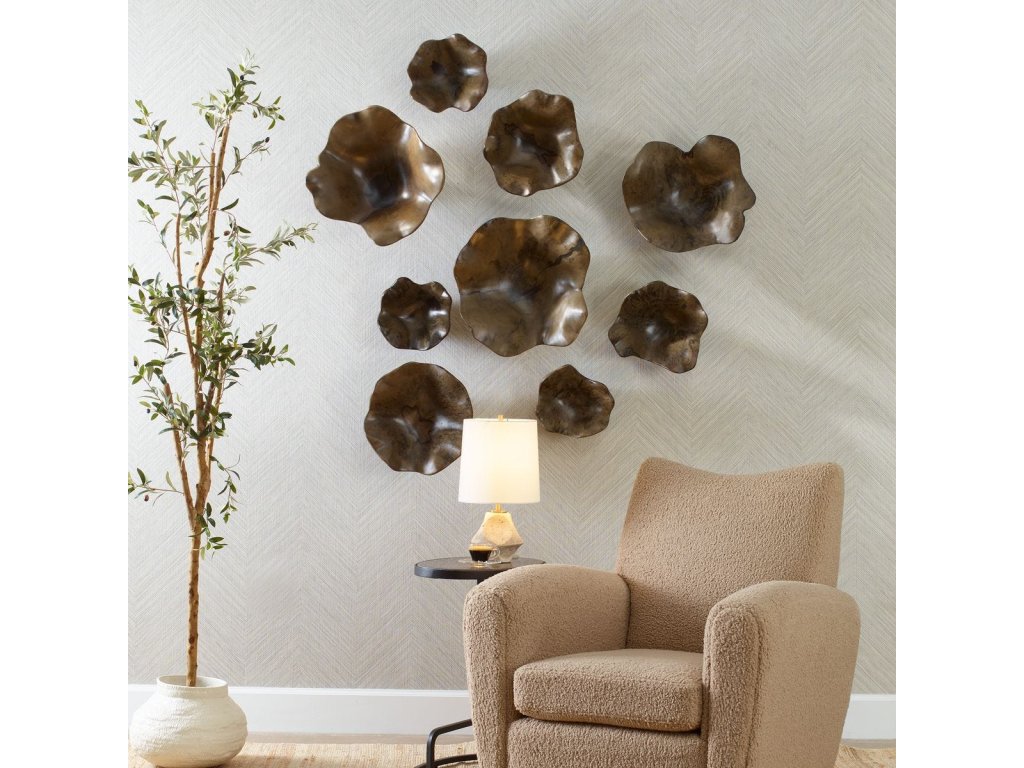 Teo Wood Wall Decor, Mocha, S/3 - image 1