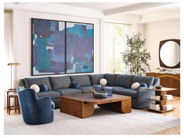Wave Sofa, Corner - Tweedy Bird Jewel