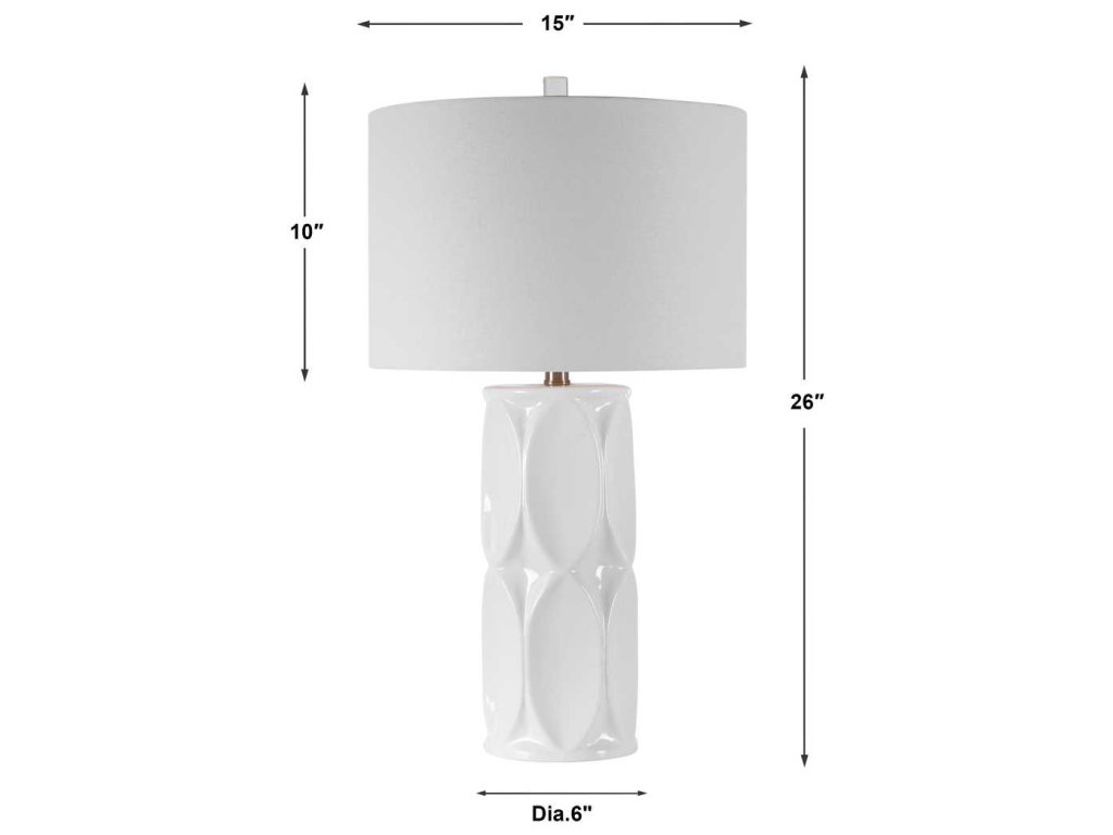 Sinclair Table Lamp, White - image 6