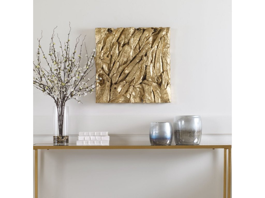 Rio Wood Wall Decor, Gold - image 1